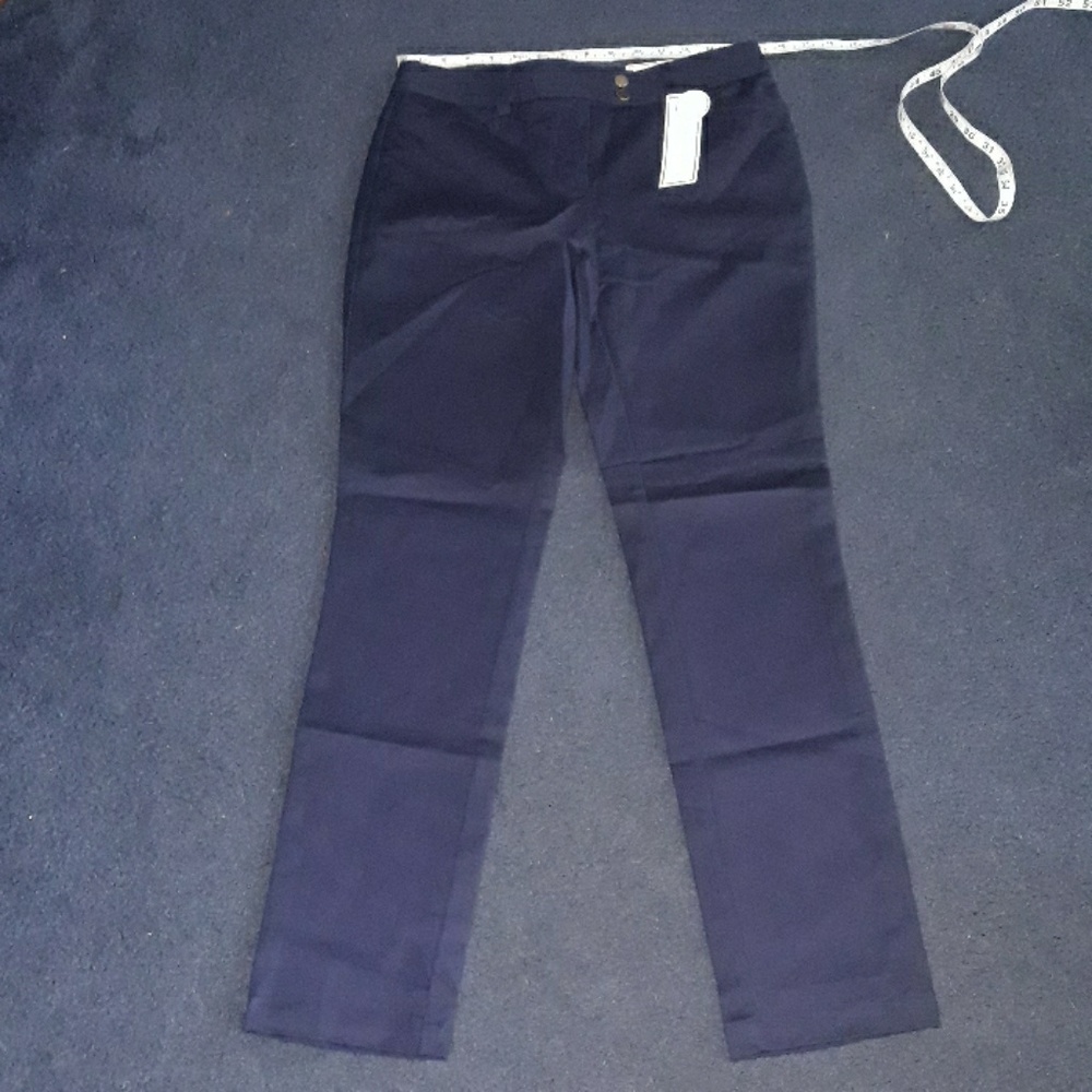 Charter Club Navy Blue cotton Dress Pants - Picture 5 of 7
